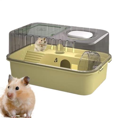 Acrylic Hamster Cage, Transparent Large Hamster Box, Easy to Clean Guinea Pig Cage, Portable Hedgehog Cage for Dwarf Hamsters, Mice, and Gerbils, Ideal Small Animal Habitat von Ghjkldha