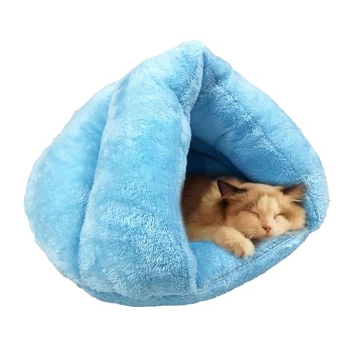 Bett Katzen-Nest Haus, Plüsch-Katzenhöhle, Haustier-Schlafbett, Filzwolle, Katzenbett, gemütliches Katzenversteck weiche Katzenhöhle, bequem, Katzenhöhle, Filz, Katzenhaus, warmes Haustier-Iglu, von Ghjkldha