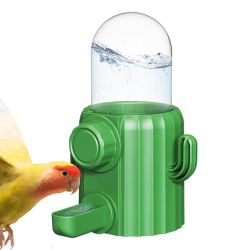 Bird Water Dispenser, Automatic Cactus Parrot Water Feeder, Parakeet Drinker, Easy-Install Bird Cage Accessory, Reliable Waterer for Cockatiel, Lovebirds and Small Birds von Ghjkldha