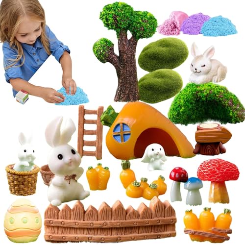 Bunny Terrarium Kit, Interactive Kids Craft Set, Creative Light-up Decoration, Multifunctional Terrarium Nightlight, Fun Educational Craft Project for Boys and Girls von Ghjkldha