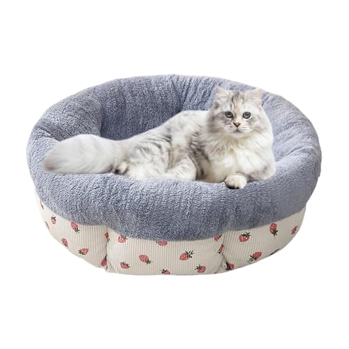 Cat Beds For Indoor Cats, Warm Round Donut Pet Bed For Cats And Small Dogs, Machine Washable Calming Soft Cat Bed With Non-Slip Bottom For All Seasons Warm Round Donut Pet Bed For Cats Or Small Dogs, von Ghjkldha