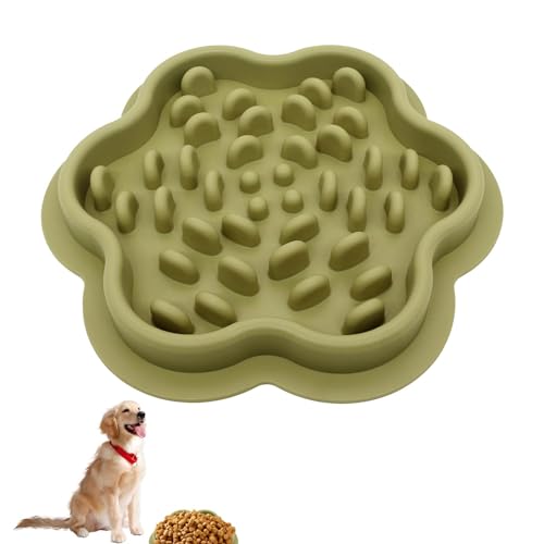 Cat Slow Feeder, Rutschfester Slow Feeder Bowl, Hundenäpfe Lebensmittelqualität Silikon, Schüsseln & Schalen für Kleine Hunde, Mittlere Rasse Hund Feeder Großer Hund Slow Feeder Pet Slow Eating Bowl von Ghjkldha