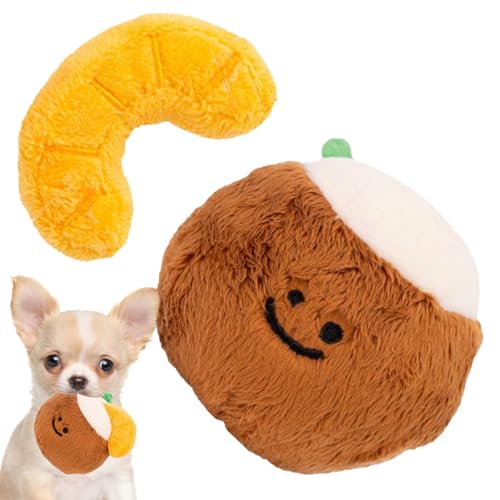 Cocoanut Plüsch-Schnüffelspielzeug, quietschendes Schnüffelspielzeug für Hunde, niedliches Leckerli-Schnüffelspielzeug, buntes Welpen-Schnüffelspielzeug, Plüsch-Schnüffelspielzeug für kleine Hunde, von Ghjkldha