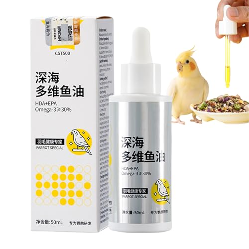 Fischöl Für Vögel,Nymphensittich Gesundheitsflüssigkeit 50ml - Vogel Nahrungsergänzung Für Tägliche Pflege Haus Garten Reise Fischöl Für Vögel,Nymphensittich Gesundheitsflüssigkeit 50ml - Vogel Nahrungsergänzung Für Tägliche Pflege Haus Garten Reise von Ghjkldha