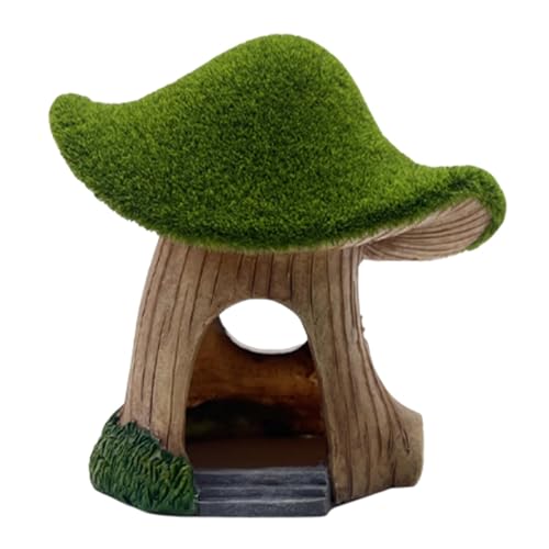 Fish Tank Hide Away Cave, Resin Mushroom Aquarium Caves, Aquarium Catfish Hiding Decoration, Natural-Looking Moss-Covered Design Water Tank House for Fishes von Ghjkldha