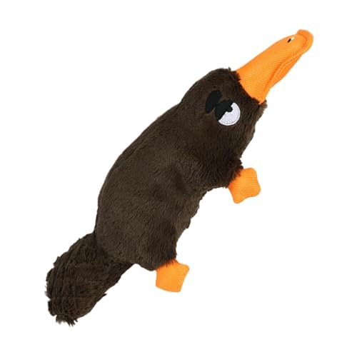 Ghjkldha Calming Duck Toy for Dogs, Squeaky Platypus Plush, Interactive Dog Teething Toy, Indestructible Duck Dog Toy, Dog Plush Duck Doll, Teething Toy for Large Dogs von Ghjkldha