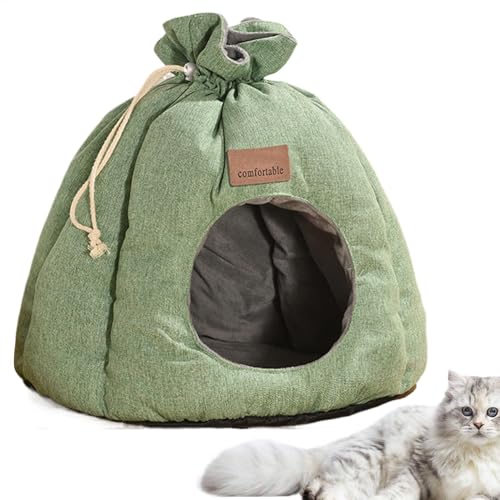 Ghjkldha Cat Beds for Indoor Cats, Waterproof Sack Shape Bed, Portable Cat Bed, Non-Slip Pet Bed, Washable Soft Portable Pet Bed Waterproof Sack Shaped Cat Bed for Travel and Home Use von Ghjkldha