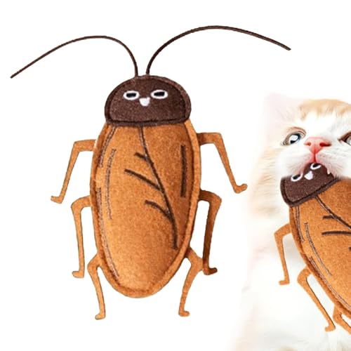 Ghjkldha Cat Cockroach Toy, Kitten Chew Toys, Realistic Cute Kitten Cockroach Toy, Interactive Cat Cockroach Toy, Realistic Simulation Interactive Kitten Chew Toys for Kitten, Cat at Home von Ghjkldha