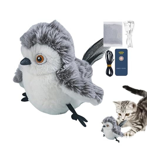 Ghjkldha Cat Toys Flapping Bird, Cat Toys Realistic Interactive Toys, Realistic Flapping Bird Cat Toys, Interactive Toys for Playful Kittens, Includes Catnip for Fun and Engagement von Ghjkldha