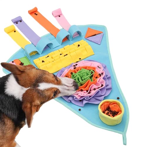 Ghjkldha Dog Snuffle Mat Treat Puzzle, Spaceship Design Interactive Toy, Educational Food Hiding Game, 25.98x21.26inches Stimulating Nose Work Training, Engaging Puzzle for Stress Relief von Ghjkldha