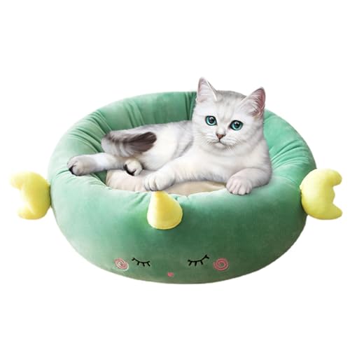 Ghjkldha Donut-Bett für Hunde und Katzen, runde Hundebetten | Kitten Nests Waschbares Donut-Katzen- und Hundebett | Plüsch-Welpen-Kätzchen-Betten, Haustier-Schlafbett für kleine mittelgroße Hunde und von Ghjkldha