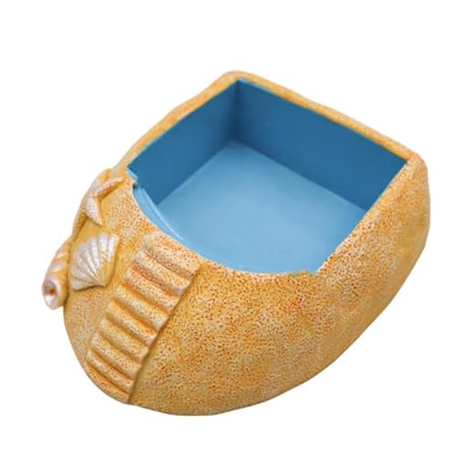 Ghjkldha Enhance Your Hermit Crab Habitat with Our Beach Style Water Pool Featuring a Resin Reptile Ramp Bow for Basking, Ideal Accessories for Small to Medium Hermit Crabs and Turtles von Ghjkldha