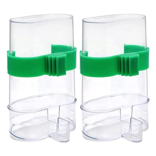 Pet Feeder, Set Papagei Feeder mit Clip - Stabiler Vogelfutterspender, Papageienfutterspender und Vogelwasserspender, Pet Bird Feeder für Papagei, Lovebirds, Nymphensittiche von Ghjkldha