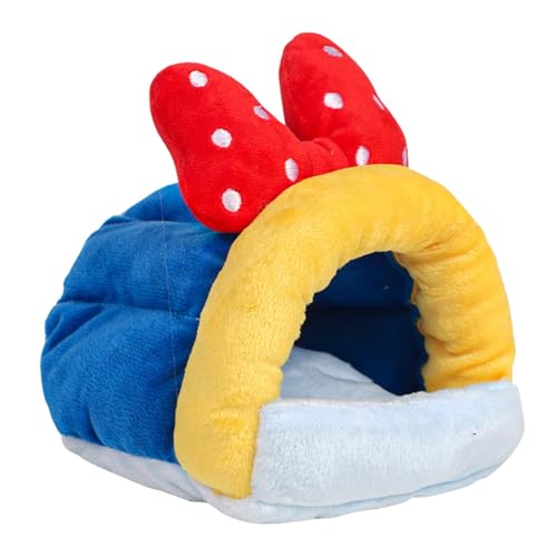 Ghjkldha Hamster Bed, Golden Bears Sleeping Bed for Small Animals, Cozy Pet Winter House Warm Nest Accessories with 15x14x15cm/5.91x5.51x5.91 inches for Hedgehogs, Chinchillas, and Hamsters von Ghjkldha