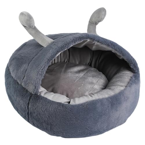 Hundebett mit Kapuze – entzückendes Ohr-Design, Katzenhöhlen für Indoor-Katzen mit rutschfester Unterseite, gemütliches Katzenversteck, bequemes Hundehöhlenbett für Haustiere, Indoor-Katzen von Ghjkldha