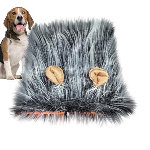 Hundekostüm,Hundemähnenkostüm | Pet Fancy Dress Up Hundeperücke - Realistische Hundemähne-Kostümperücke mit Plüschohren, Hundehaustierzubehör, Bequeme Air-Hundekopfbedeckung, perfekt für von Ghjkldha