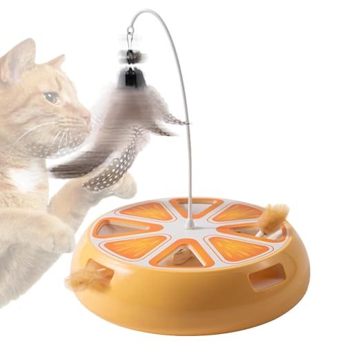 Ghjkldha Interactive Cat Spinner Toy, Self-Employment Kitten Turntable to Exercise, Smart Cat Playtime Solution, with 24x20x20cm/9.45x7.87x7.87 inches Perfect for Living Room and Home Engagement von Ghjkldha