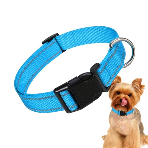 Nylon-Hundehalsband, atmungsaktives Nylon-Hundehalsband, bequem, atmungsaktiv, bequem für große Katzen, kleine Hunde von Ghjkldha