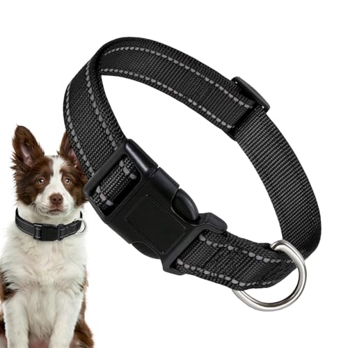 Nylon-Hundehalsband – atmungsaktives Nylon-Hundehalsband, Komfort-Halsband für Hunde, atmungsaktiv, bequem für große Katzen, kleine Hunde von Ghjkldha