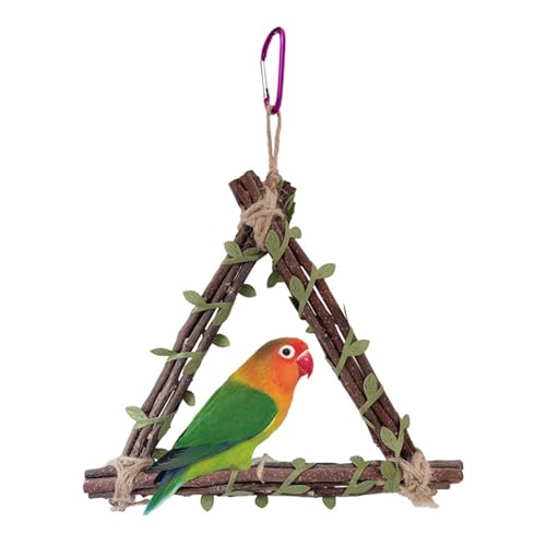 Papageien-Schaukelspielzeug aus Holz, Sitzstange für Papageien, Vogelsitzstangen, Papageien, Holzplattform, Vogelspielzeug für Lovebird, Wellensittiche, Nymphensittiche von Ghjkldha