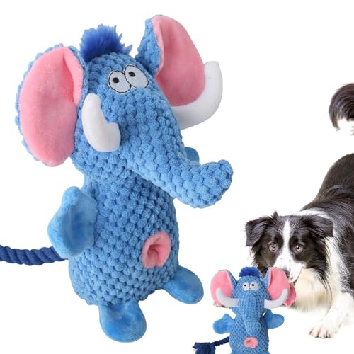 Quietschendes Haustierspielzeug | Quietschendes Hundekauspielzeug | Wiederverwendbarer Elefant Quietschendes Hundekauspielzeug, Plüsch-Hundespielzeug für kleine, mittelgroße Haustiere von Ghjkldha