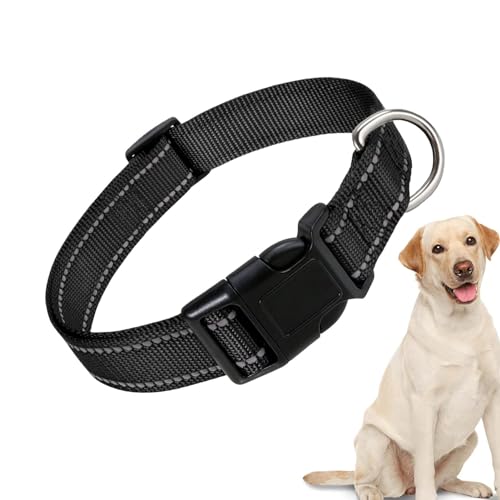 Reflektierendes Halsband für Haustiere, atmungsaktives Nylon-Hundehalsband, bequem, atmungsaktiv, bequem für große Katzen, kleine Hunde von Ghjkldha