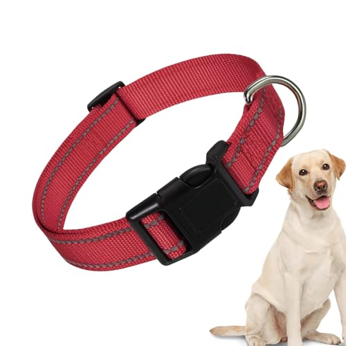 Reflektierendes Halsband für Haustiere, verstellbares Katzenhalsband, Nylon, bequem, atmungsaktiv, bequem für große Katzen, kleine Hunde von Ghjkldha