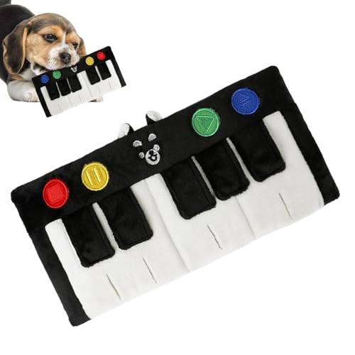 Schnüffelmatte für Hunde, Klavier-Design, weiches Hundespielzeug, quietschend, Aktivitätsmatte, niedliches Welpenspielzeug, Plüsch, Schnüffelpad für Hunde von Ghjkldha