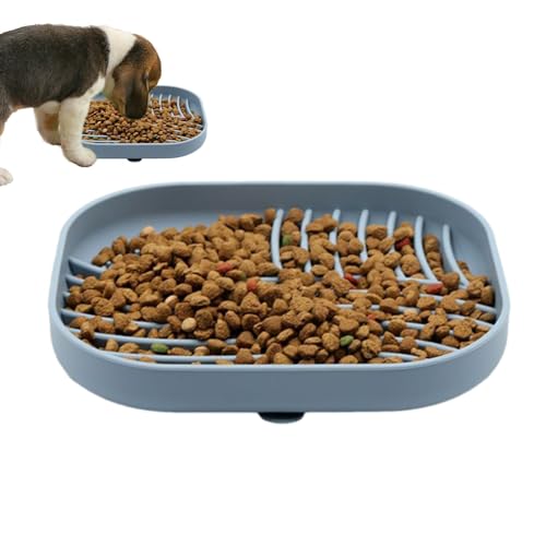 Slow Feeder - Anti-Erstickungs-Leckmatte Hundefutterschalen | Silikon-Hundefutter Labyrinth-Schalen mit Saugnäpfen, spülmaschinenfest, langsamer Futterspender für kleine, mittelgroße und von Ghjkldha