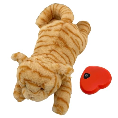 Ghjkldha Stuffed Heartbeat Toy, Calming Heartbeat Toy, Lion Plush Toy, Interactive Animal Toy, Puppy Heartbeat Pillow Toy, Puppy Kitten Heartbeat Stuffed Toy for Stress Relieve von Ghjkldha