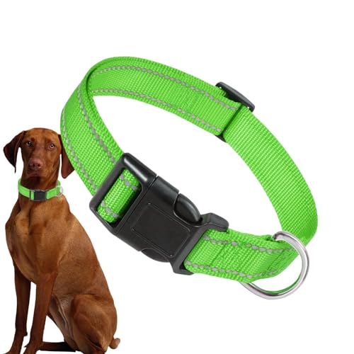 Verstellbares Welpenhalsband, reflektierendes Haustierhalsband – Nylon-Hundehalsband, bequem, atmungsaktiv, bequem für große Katzen, kleine Hunde von Ghjkldha