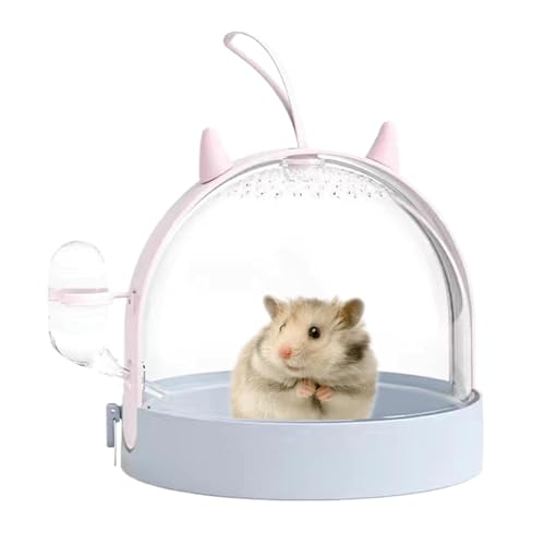 Hamster Carry Cage, Portable Small Animal Habitat, Transparent Container for Hamsters, Hedgehogs, Sugar Gliders, and Small Pets, Portable and Convenient, 7.17x7.17x6.22 Inches von Ghjkldha