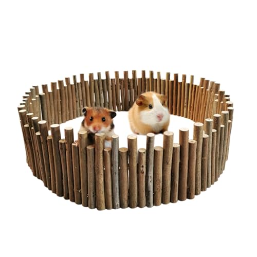 Hamster Holzzaun | Klettern Hamster Zaun | Holzleiter Brücke Plattform Spielzeug - Hamster Zubehör Kauspielzeug Käfig Plattformen für Kaninchen, Chinchilla, Meerschweinchen, Hamster von Ghjkldha