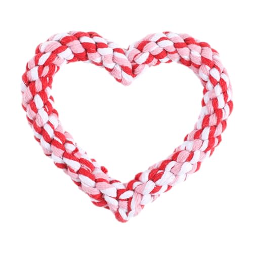 Heart Rope Dog Toy, Heart Shaped Dog Chew Toy, Heart Interlocking Dog Rope, Valentine's Day Heart Shaped Rope Dog Chew Toys, Pet Toys, Valentine's Day Puppy Throwing Toy for Valentine's Day Dog Suppli von Ghjkldha