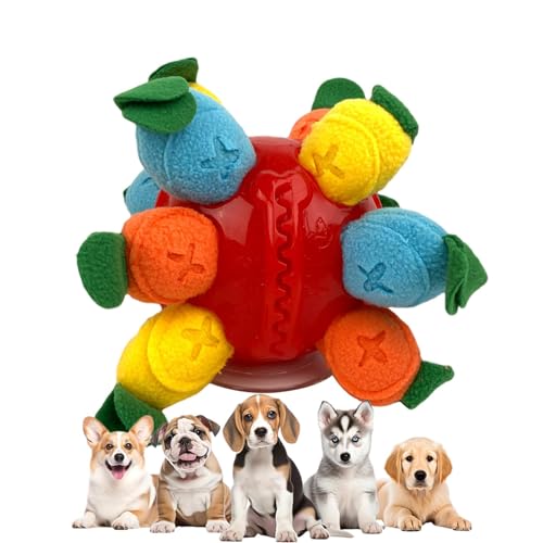 Hund Schnüffelball Spielzeug | Interaktives Karotten-Hunde-Puzzle-Spielzeug | Anreicherung Hunde-Kauspielzeug mit Geräuschen, tragbare natürliche Futtersuche Futtertraining Feeders, für Langewe e, von Ghjkldha