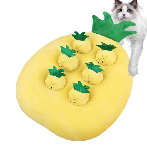 Karottengarten-Hundespielzeug, Karottenfarm-Katzenspielzeug - Interaktives Katzenspielzeug Karottenfarm,Karotten-Ziehspielzeug, Ananas- und Erdbeerpflückpuppen für Welpen, Kätzchen, kleine Hunde von Ghjkldha