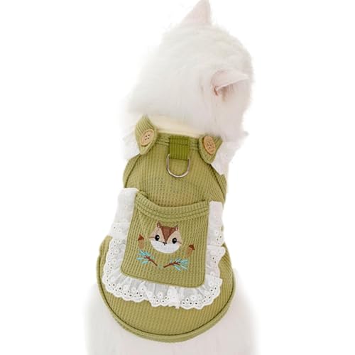 Katzen-Shirts, Tier-Thema, Haustierkleidung, kleines Hunde-Mädchenkleid, Obst, Eichhörnchen, Haustierkleid, Hemd, niedliches Sommerkleid, bedruckte Prinzessinnenkleidung, Sommerkleidung für Welpen, von Ghjkldha