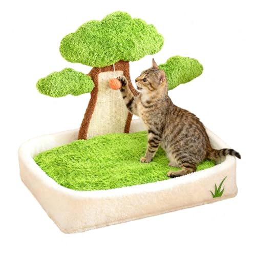 Katzenbett | Katzenbett Mit Topfbaum Design Mit Plüschball Und Kratzbrett - Waschbarer Schlafplatz Für Den Winter - Nachttisch Haus Katzenbett | Katzenbett Mit Topfbaum Design Mit Plüschball Und Kratzbrett - Waschbarer Schlafplatz Für Den Winter - Nachttisch Haus von Ghjkldha