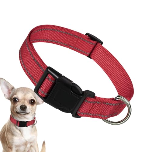 Nylon Hundehalsband | Verstellbares Katzenhalsband | Nylon Hundehalsband, Hund Komfort Halsband Atmungsaktiv, Bequem Für Große Katze, Kleine Hunde von Ghjkldha