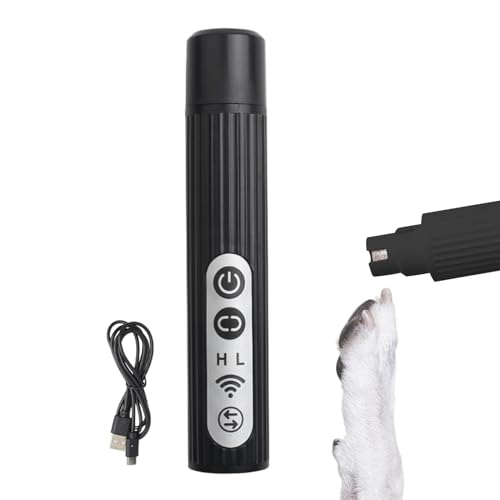 Pet Nail Grinder, Electric Rechargeable Nails Grinder, Fingernail Trimmer for Large Dogs, 15.5 x 2.9 cm Pet Grooming Tool with Light, Ideal for Dog, Cat Lovers and Easy Care von Ghjkldha