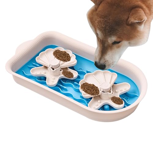 Pet Slow Feeder Bowl | Double Bowl Slow Feeder for Dogs and Cats | Innovative Anti-Choking Maze Dog Bowl | Promotes Healthy Eating Habits | Great for Feeding Treats and Yogurt at Home von Ghjkldha