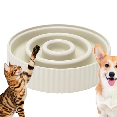 Pet Slow Feeding Puzzle Bowl | Interaktive Bloat Stop Bowl | Slow Food Bowl für Hunde und Katzen, verhindert Ersticken und fördert gesunde Essgewohnheiten, langlebiges von Ghjkldha