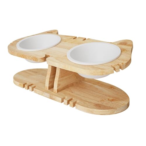 Tilted Feeding Bowls | Removable Cat Feeder Bowls | Ergonomic Cat Feeding Bowl | Adjustable Cat Feeder with 37.5x13.5x16cm/14.76x5.31x6.3 Inches for Home, Cage, Floor von Ghjkldha