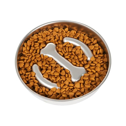 Verlangsamter Fressnapf Für Hunde - Edelstahl Hundenapf Gegen Schlingen Futter - Anti-Verschlucken Schüssel Für Gesunde Ernährung Mittelgroße Bis Große Rassen Haustiere Für Drinnen Verlangsamter Fressnapf Für Hunde - Edelstahl Hundenapf Gegen Schlingen Futter - Anti-Verschlucken Schüssel Für Gesunde Ernährung Mittelgroße Bis Große Rassen Haustiere Für Drinnen von Ghjkldha