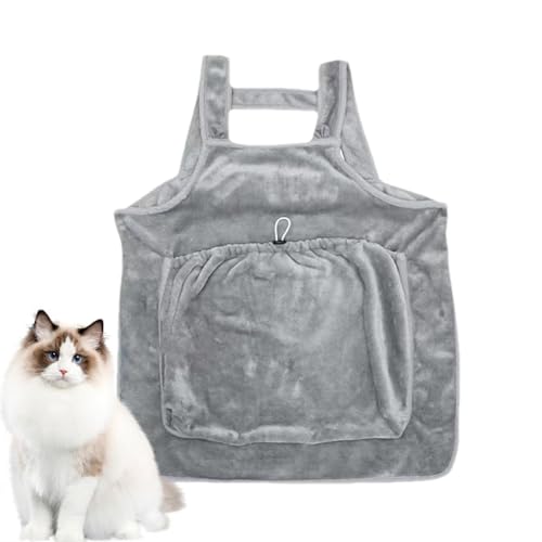 Verstellbare Katzentrage Schürze, Katzentragetasche Brustschürze, Coral Fleece Katze Tragetasche | Warme Katze Sling Carrier Kätzchen Tragetasche Schürze Katze Brusttragetasche Katze Tragetasche mit von Ghjkldha