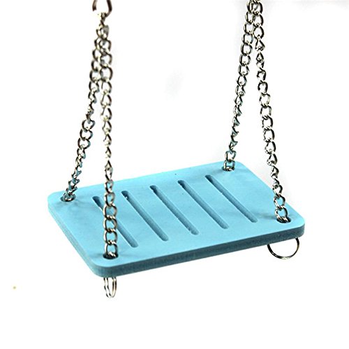 Ghulumn Spielzeug Swing Gadget Holzkäfig Zubehör Zubehör Maus blau von Ghulumn