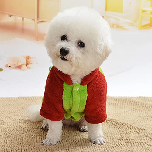 Ghzste Flanell Bunte Weihnachten Schneemann Stil Zwei Füße Winter Warme Haustier Kleidung Kleidung Hunde Katzen (XS) von Ghzste