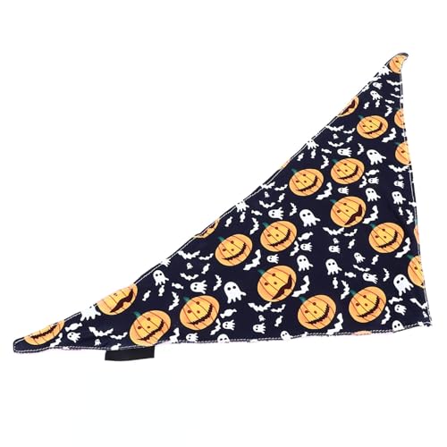 Ghzste Halloween-Hunde-Bandana, Kürbis-Spinnen-Muster, Haustier-Hunde-Dreiecks-Lätzchen, Schal Halloween, Haustier-Kostüm, Zubehör, Dekoration von Ghzste