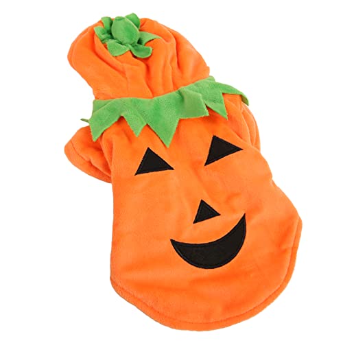 Ghzste Halloween-Kürbis-Hundekleidung, Süßes Warmes Hundekostüm Mittelgroße und Große Hunde, und Winter (Orange) von Ghzste