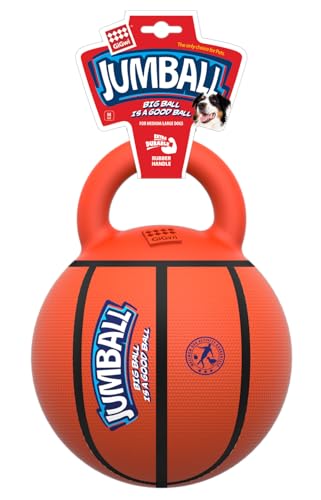 GiGwi Jumball Ball für mittelgroße und große Hunde, mit extra hartem Griff aus Gummi von GiGwi